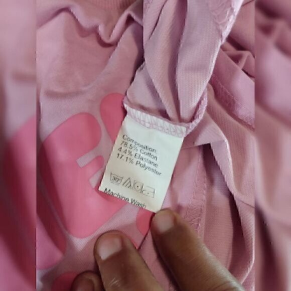 Hello Kitty Cropped Long Sleeve Pink Top Size Large - Picture 11 of 11